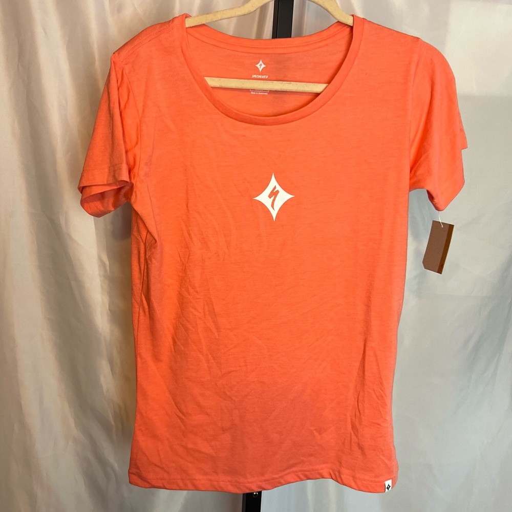 Specialized Coral Orange Short Sleeve T-Shirt, size Large NWT